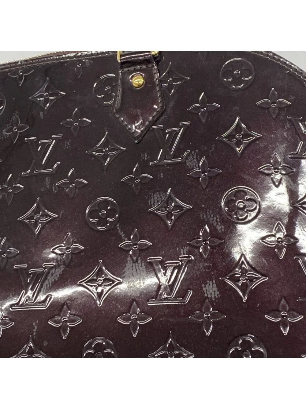 Louis Vuitton Handbag Vernis Alma GM Amarante